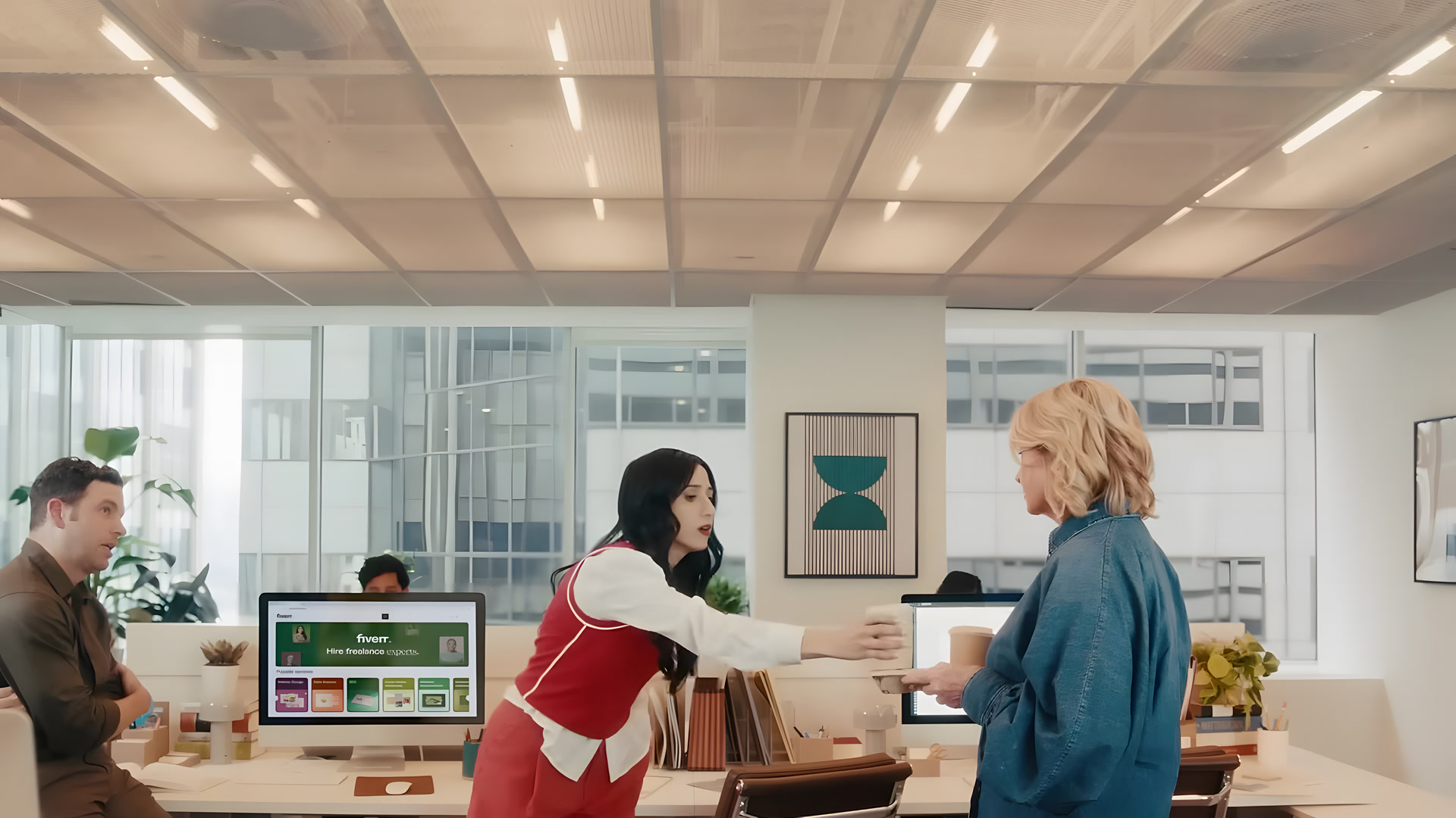 The whole office, wide